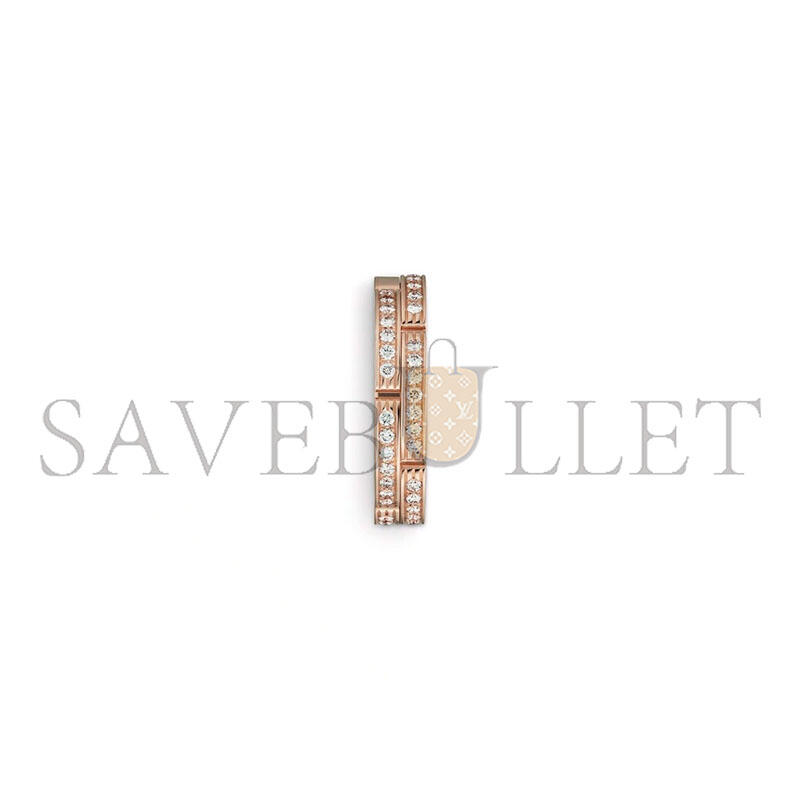 CARTIER MAILLON PANTHÈRE WEDDING BAND, DOUBLE ROW, HALF-PAVED B4098800